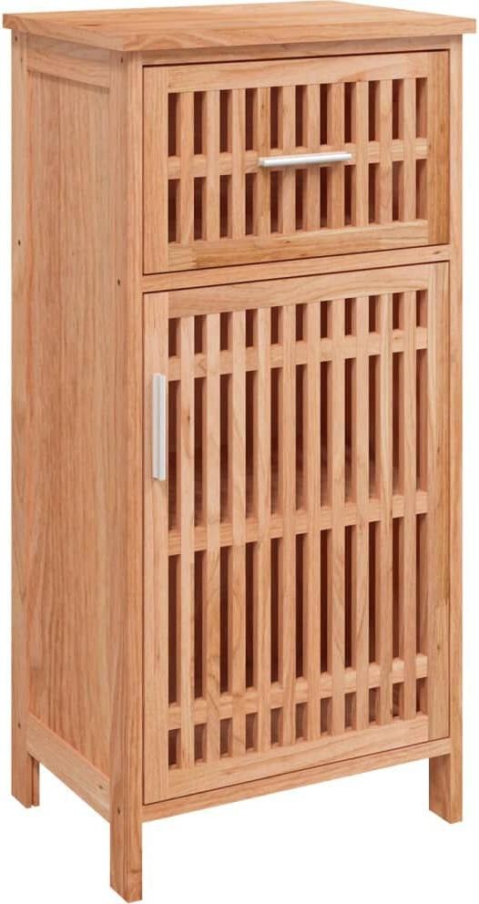 1 door 1 drawer cabinet,Janfree Walnut Bathroom Cabinet