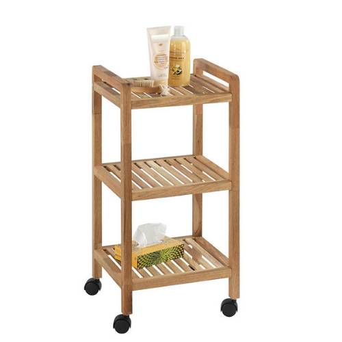 3-tier shelf with Lockable Casters,bathroom shelf