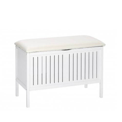 Rustic-processed Lounge bench with padded seat