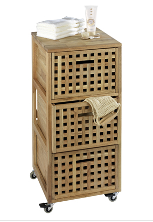 Roller container with 3 drawers Nordic