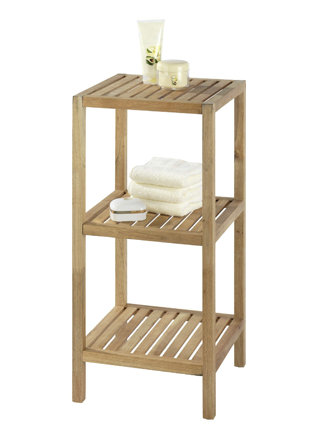 3 Tier Household & Bath Shelf - Walnut Wood
